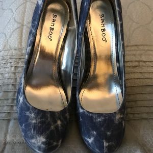 Bamboo Denim Heel Size 8